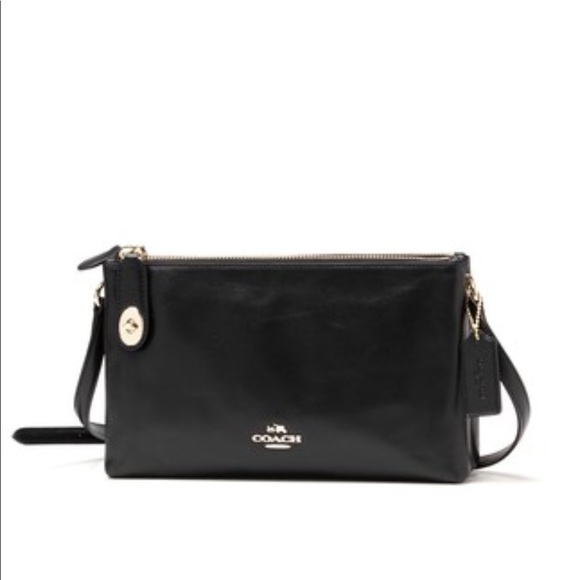 NWT genuine COACH 35252 crossbody black leather - Picture 1 of 1